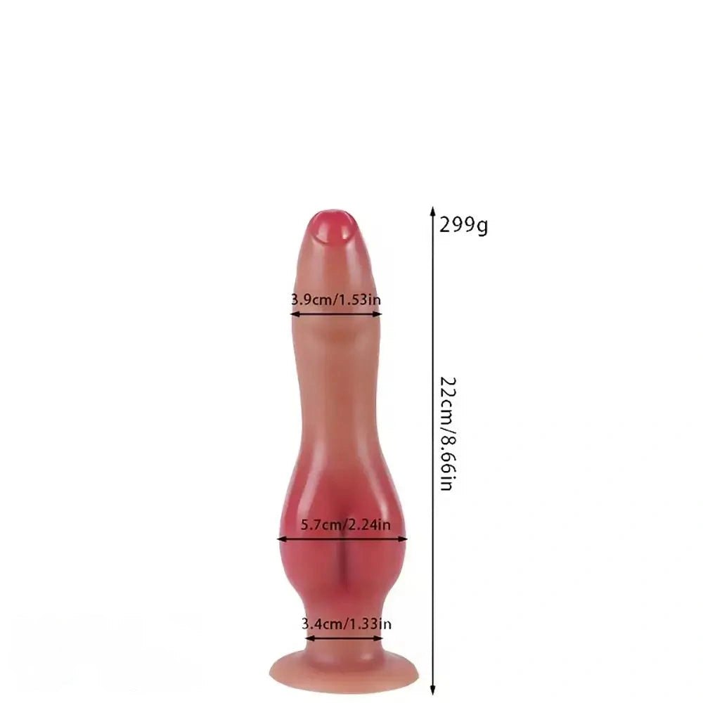 Dog Knot Uncut Silicone Dildo - Knotted Animal Dildo