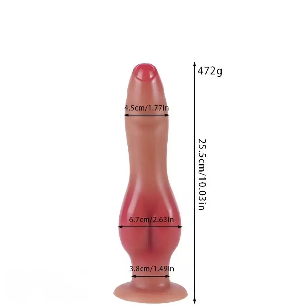 Dog Knot Uncut Silicone Dildo - Knotted Animal Dildo