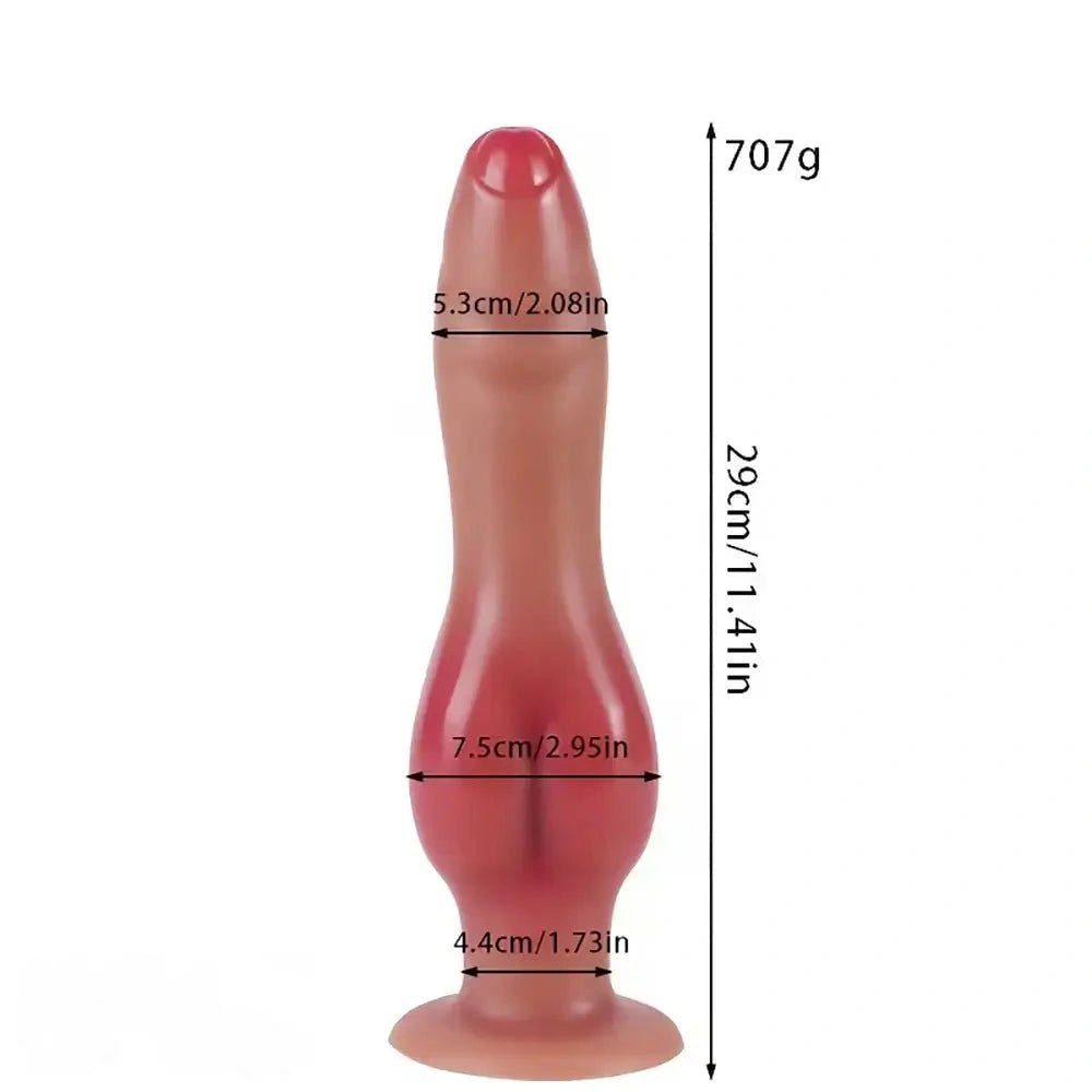 Dog Knot Uncut Silicone Dildo - Knotted Animal Dildo