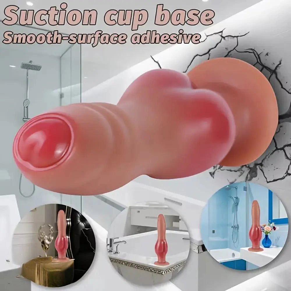 Dog Knot Uncut Silicone Dildo - Knotted Animal Dildo