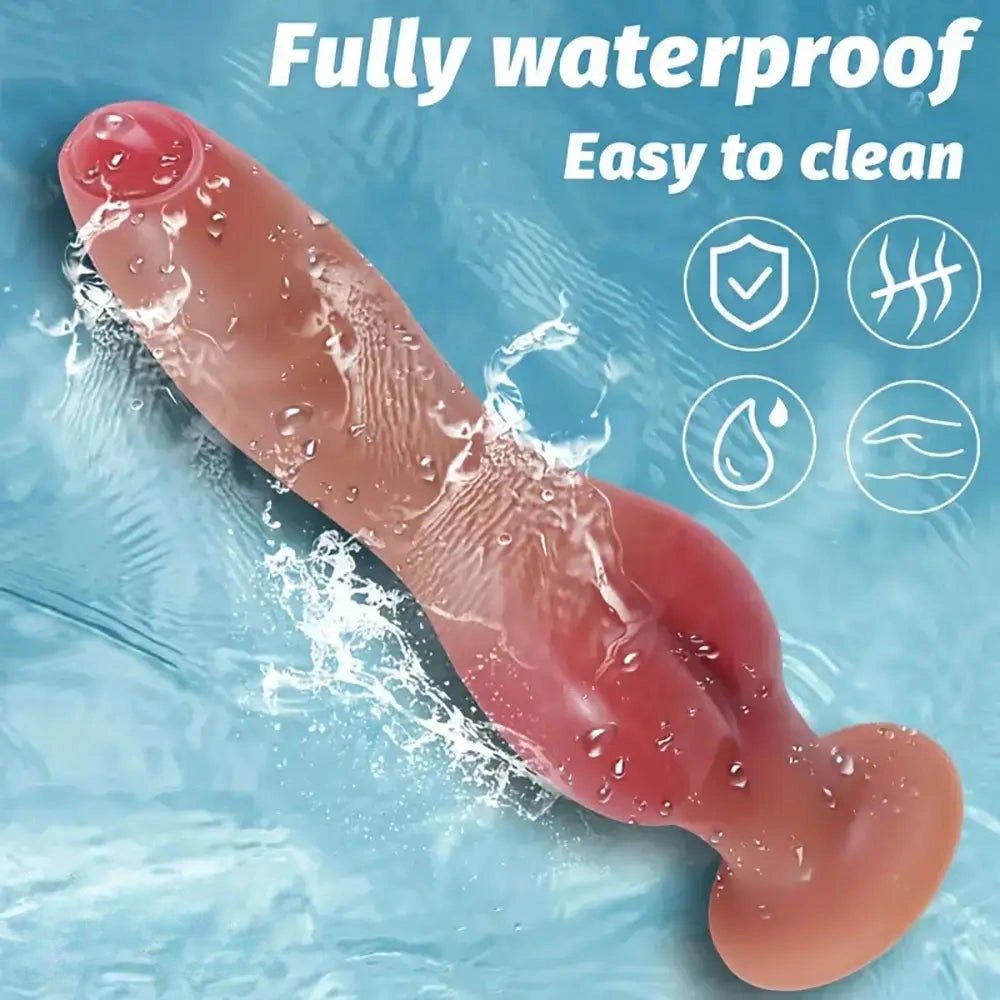 Dog Knot Uncut Silicone Dildo - Knotted Animal Dildo