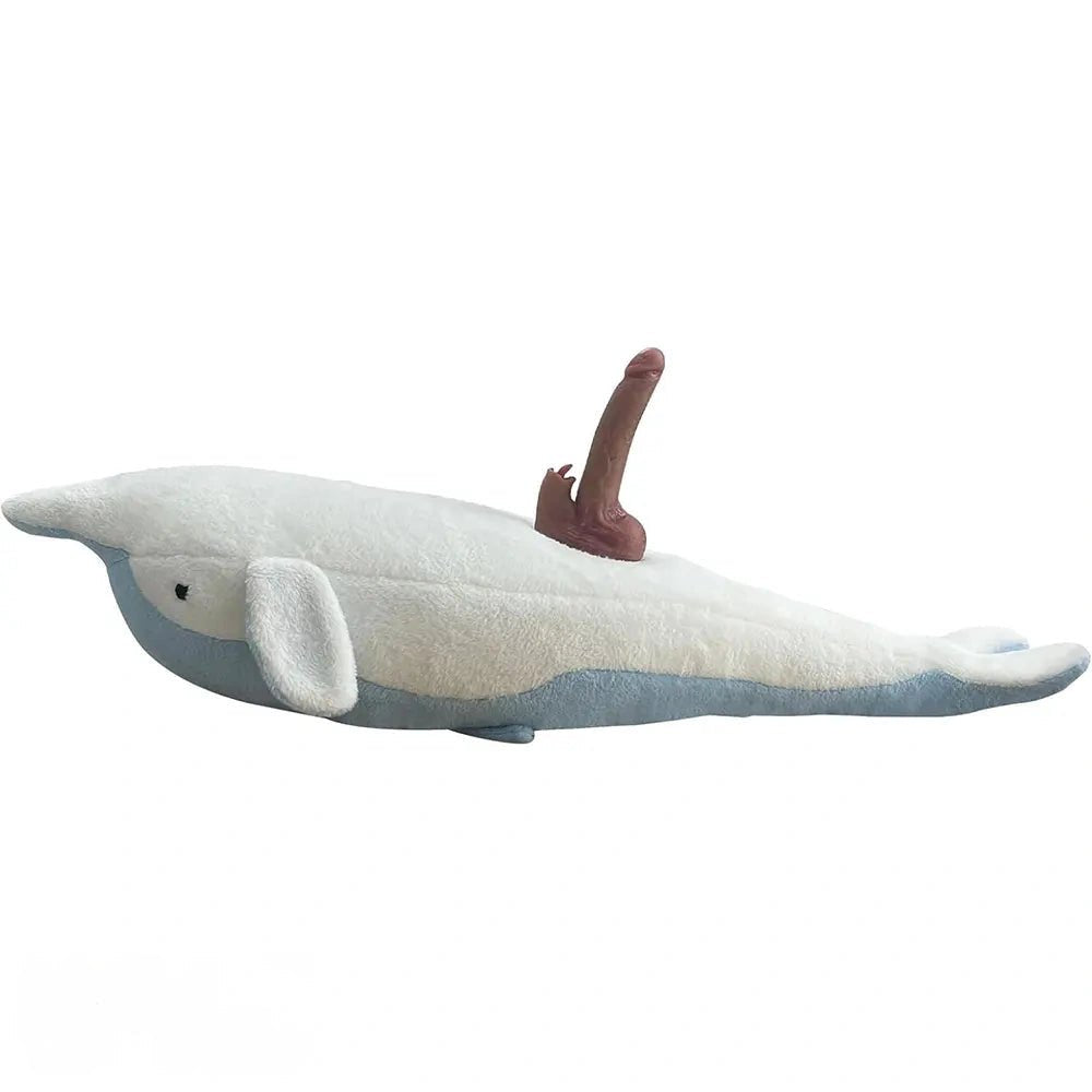 Dolphin Pillow Riding Sex Machine - Vibrating Silicone Dildo