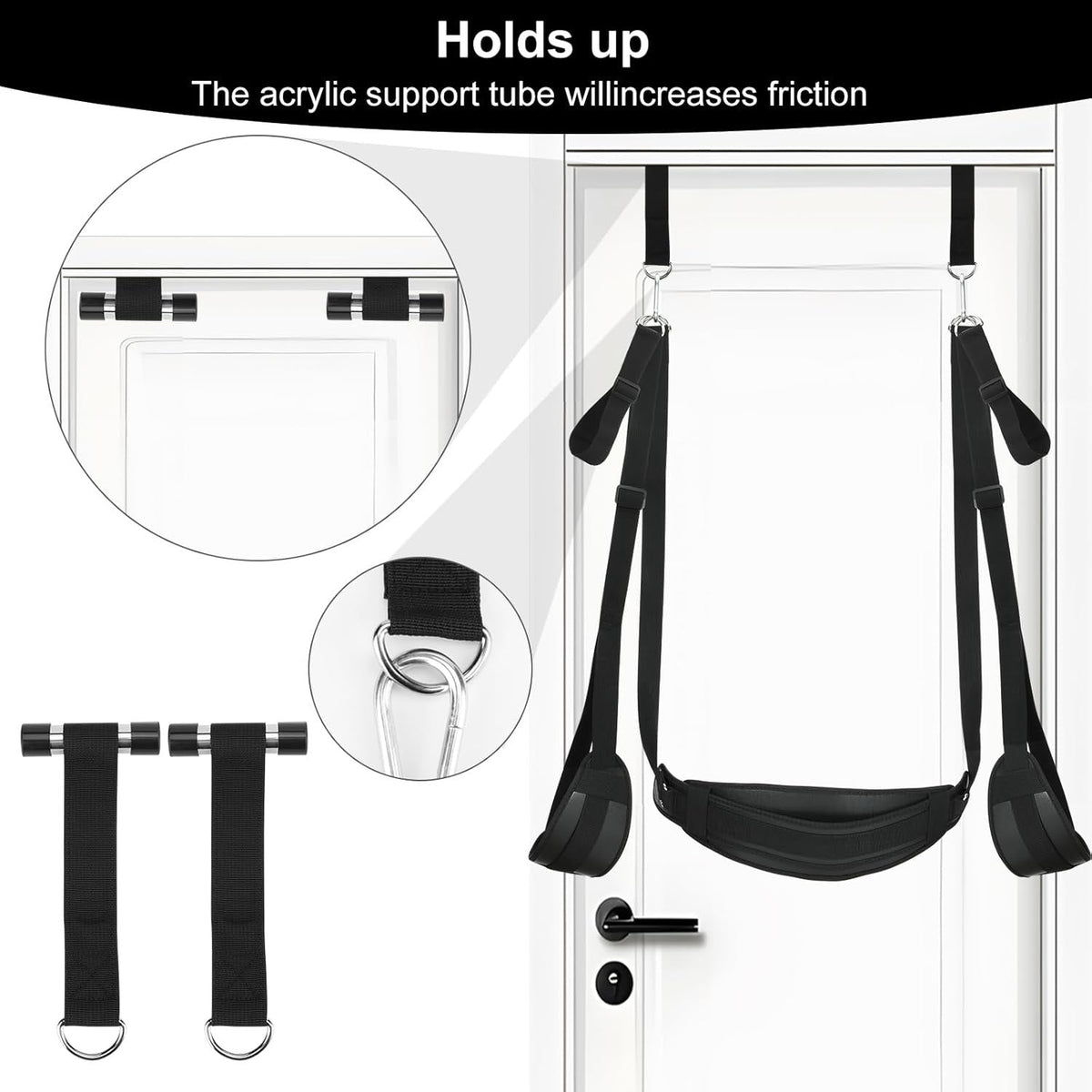 Door Sex Swing with Restraints - Adjustable Sex Sling