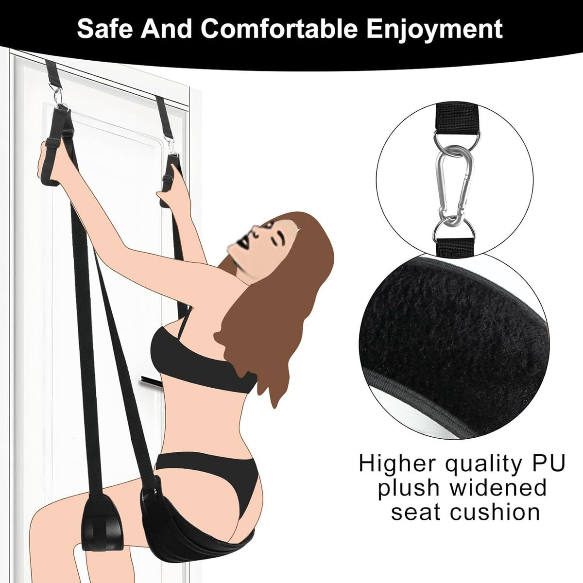 Door Sex Swing with Restraints - Adjustable Sex Sling