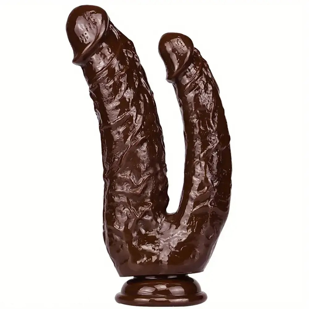 Double-Ended Coffee Dildo 8 in - Double Dildo For Anal Play