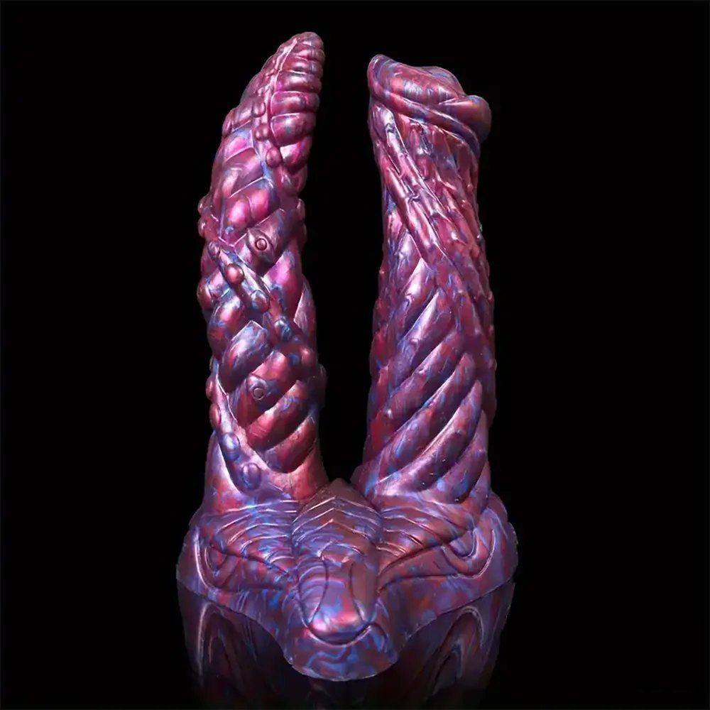 Double-Ended Fantasy Silicone Dildo - Colorful Double Dildo