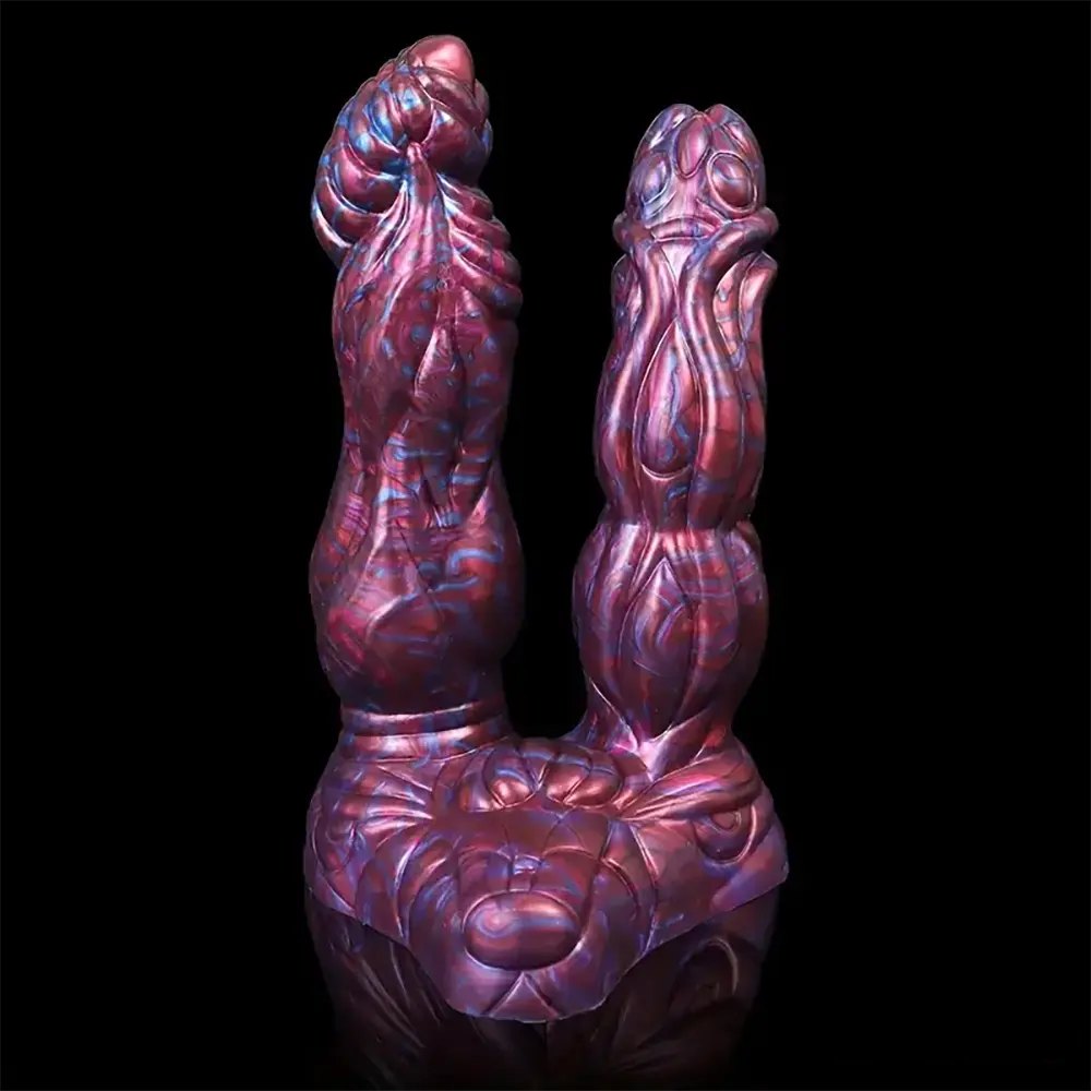 Double-Ended Fantasy Silicone Dildo - Colorful Double Dildo