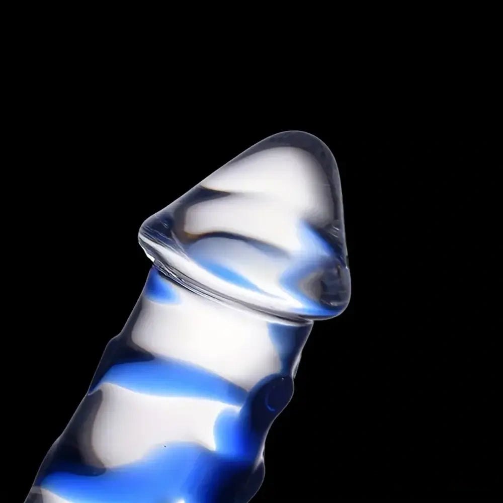 Double-Ended Glass Crystal Dildo - Curved Glass Dildo