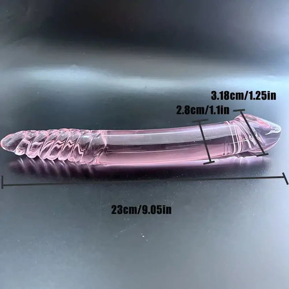 Double Ended Glass Dildo 9.05in - Double Sided Glass Toy