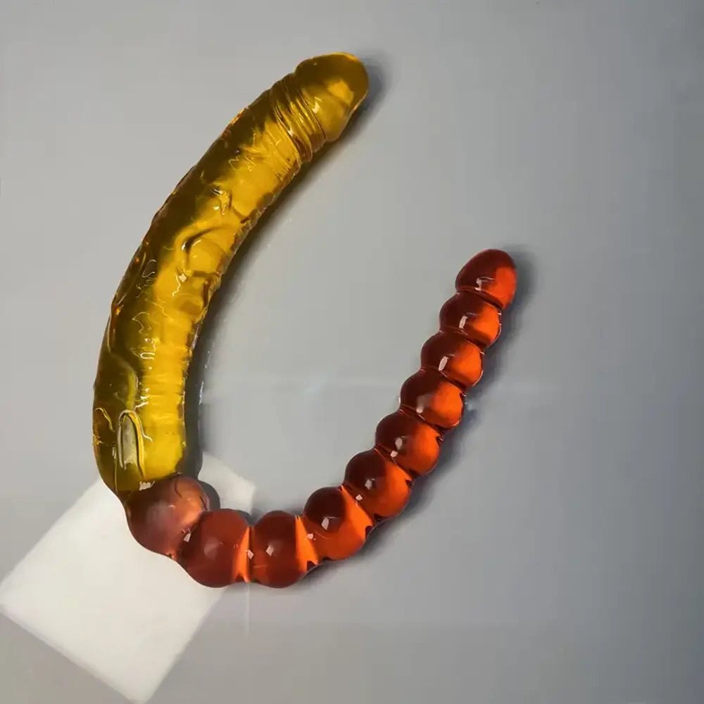 Double-Ended Jelly Dildo 17.8in - Realistic Dual Density Dildo