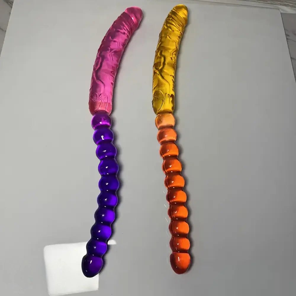 Double-Ended Jelly Dildo 17.8in - Realistic Dual Density Dildo