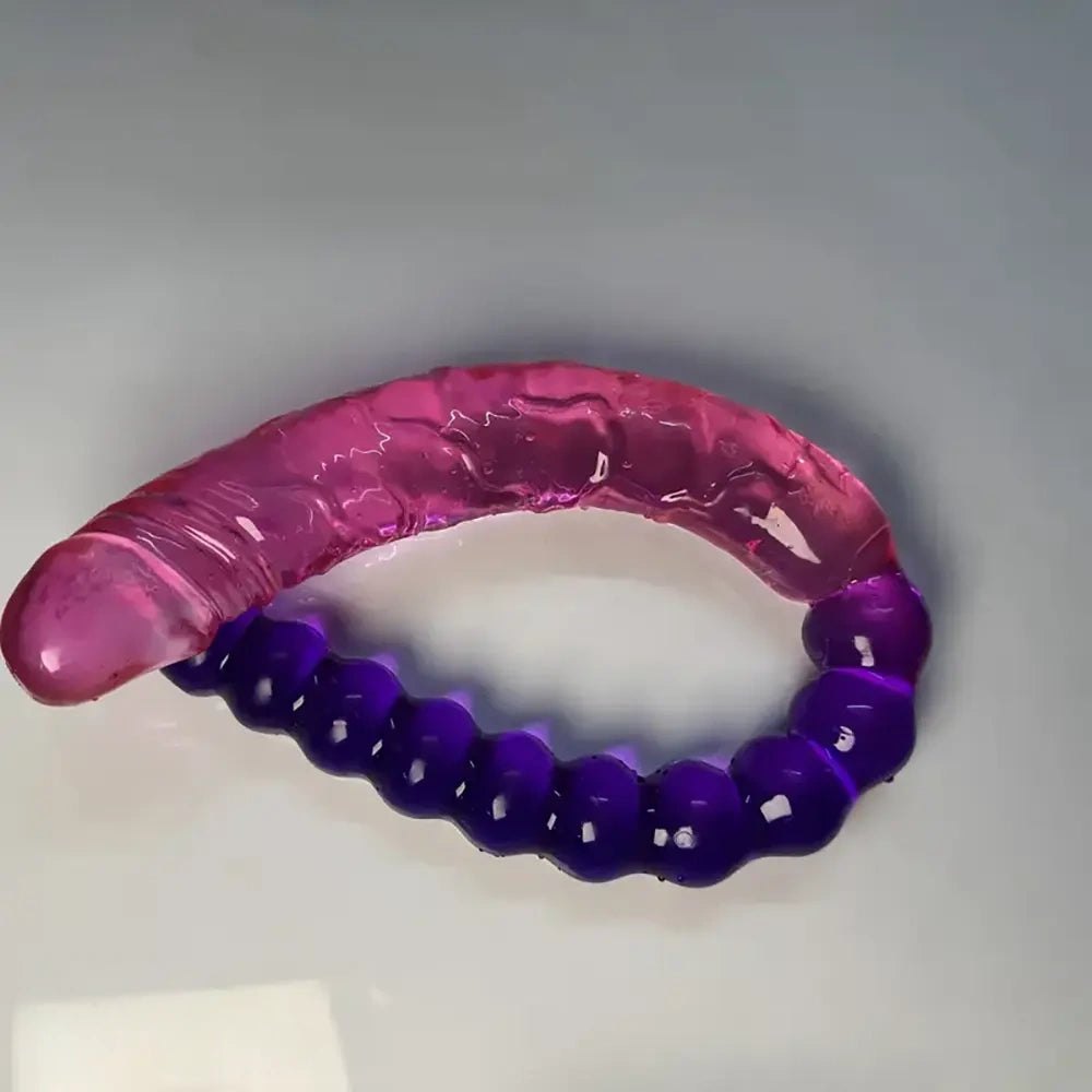 Double-Ended Jelly Dildo 17.8in - Realistic Dual Density Dildo