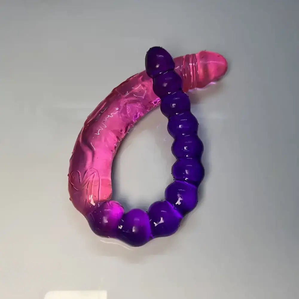 Double-Ended Jelly Dildo 17.8in - Realistic Dual Density Dildo
