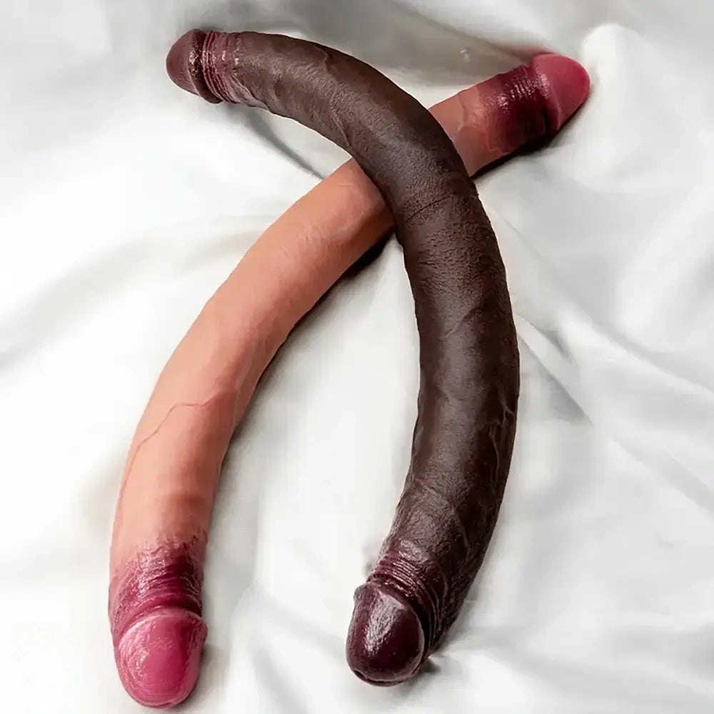Double-Ended Silicone Dildo 15 in - Long Double-Ended Dildo