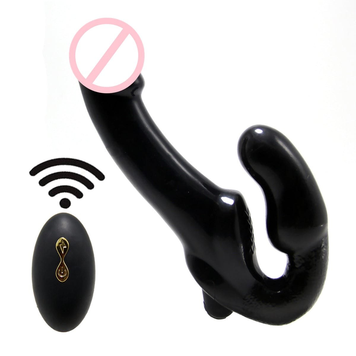 Double-Ended Wearable Vibrator - Strapless Strap-On Dildo