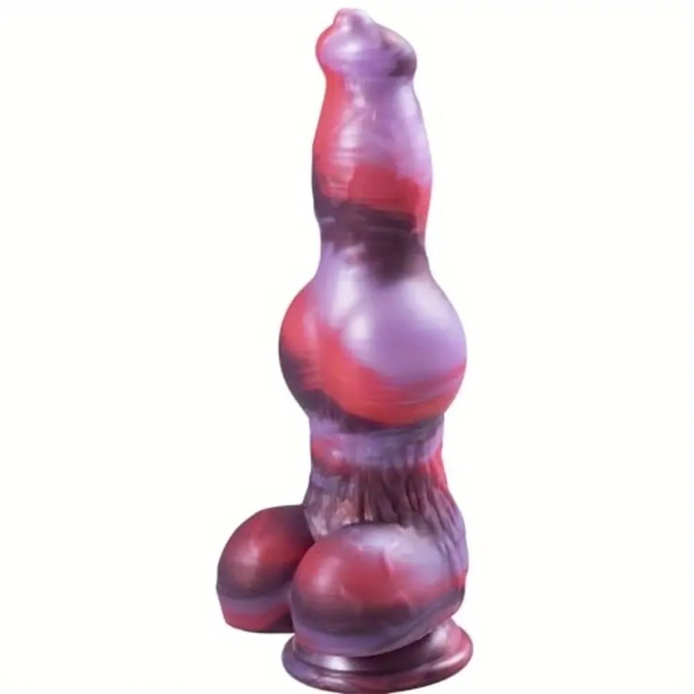 Double Knot Dog Dildo 9.8in - Silicone Horse Dildo Style