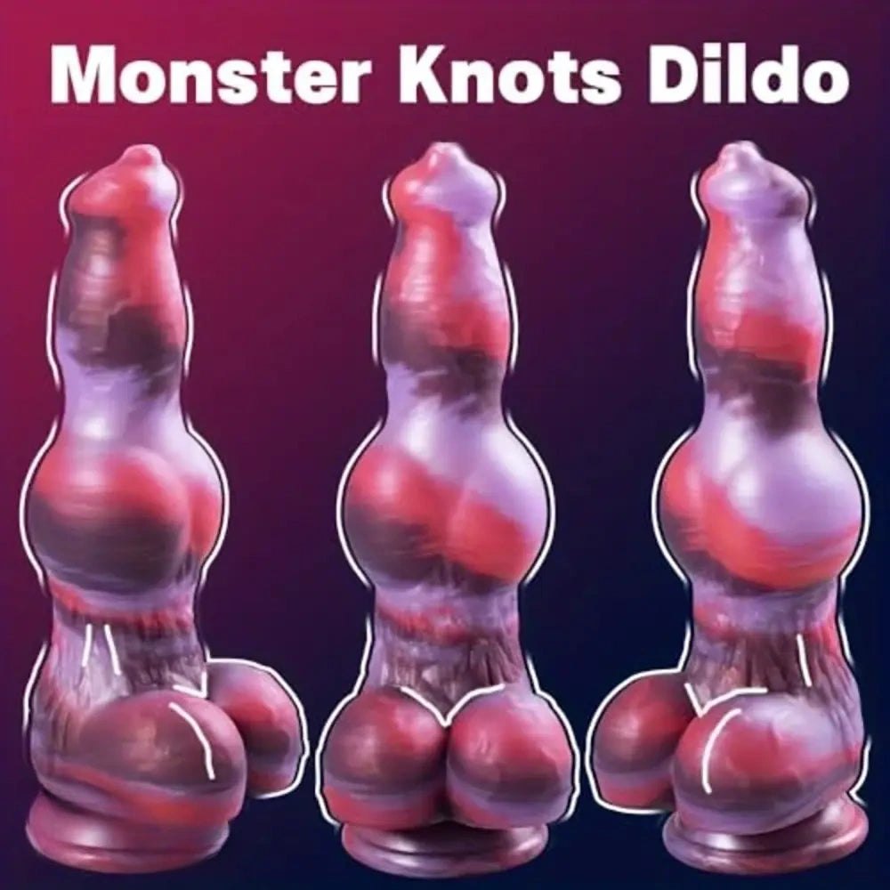 Double Knot Dog Dildo 9.8in - Silicone Horse Dildo Style