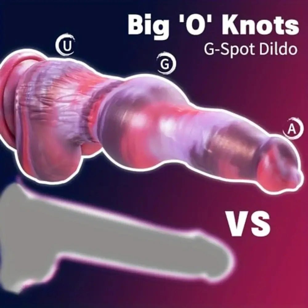 Double Knot Dog Dildo 9.8in - Silicone Horse Dildo Style