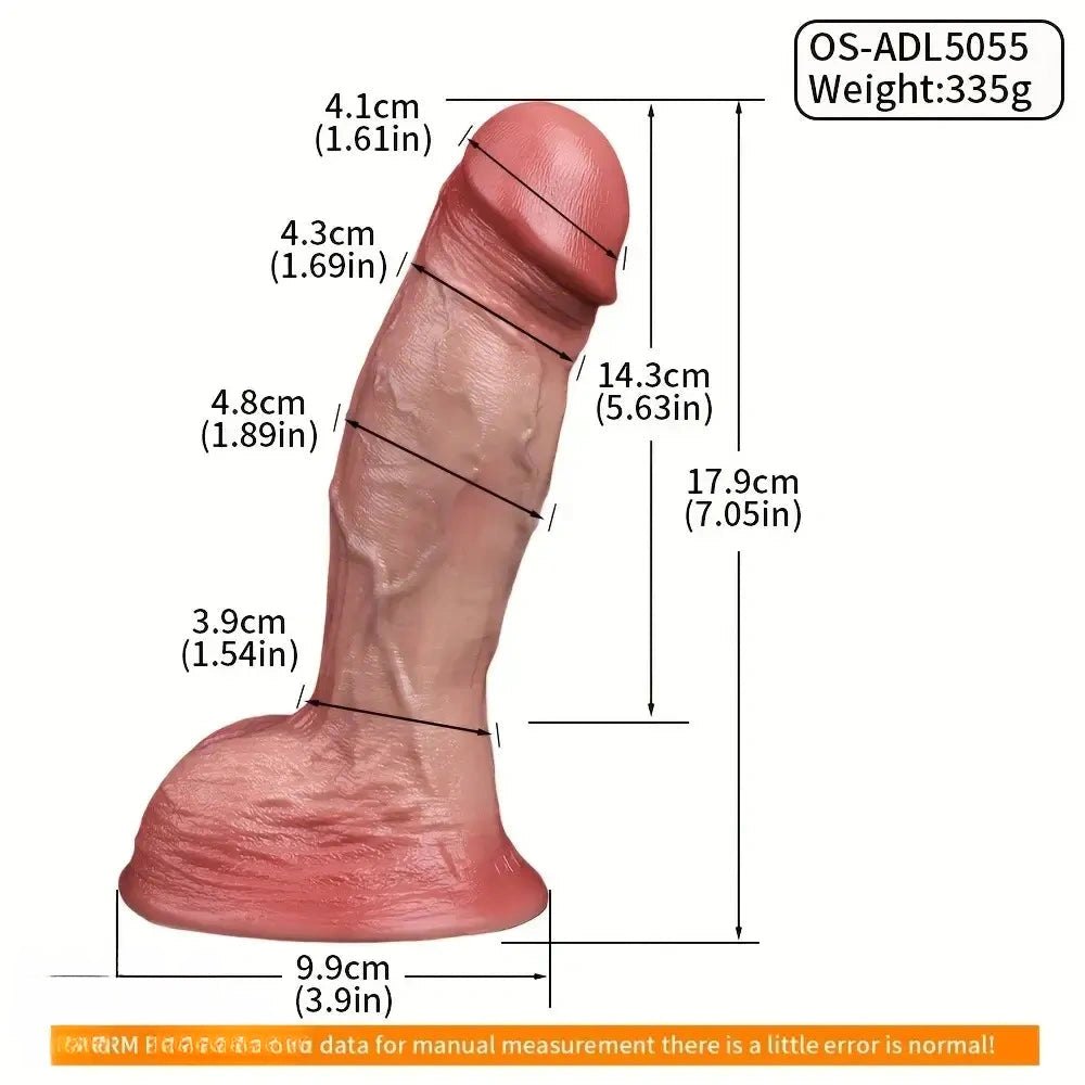 Double-Layer Flesh G-Spot Dildo - Flex-Layer Curved Dildo