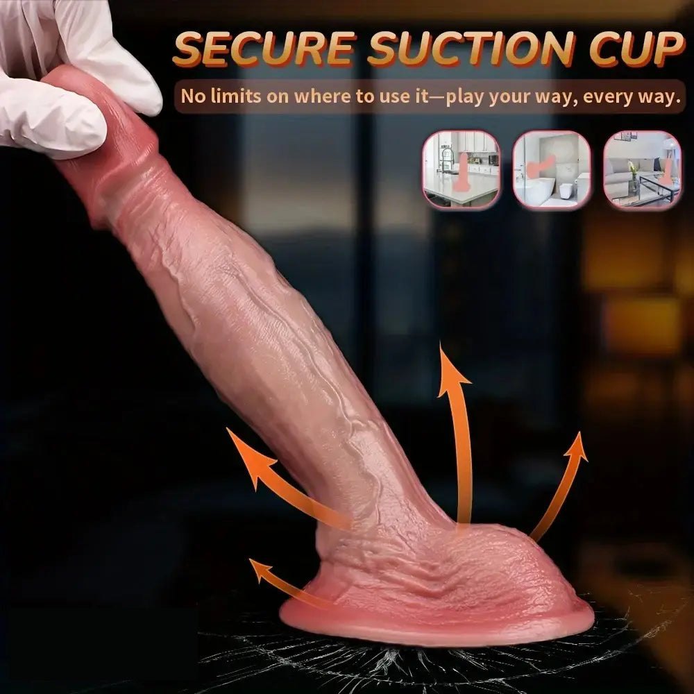 Double-Layer Flesh G-Spot Dildo - Flex-Layer Curved Dildo