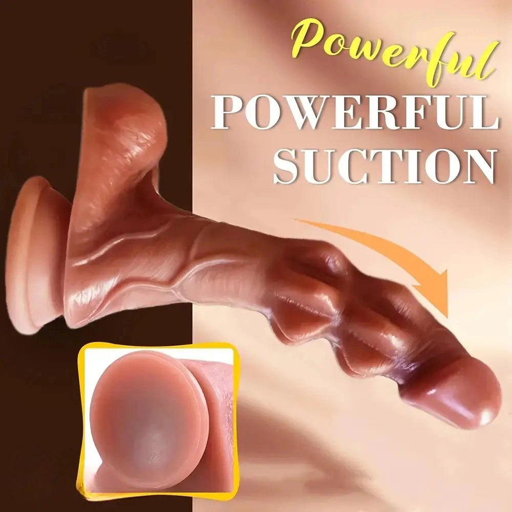 Double Layer Realistic Dildo 9.8 in - Lifelike Silicone Dildo