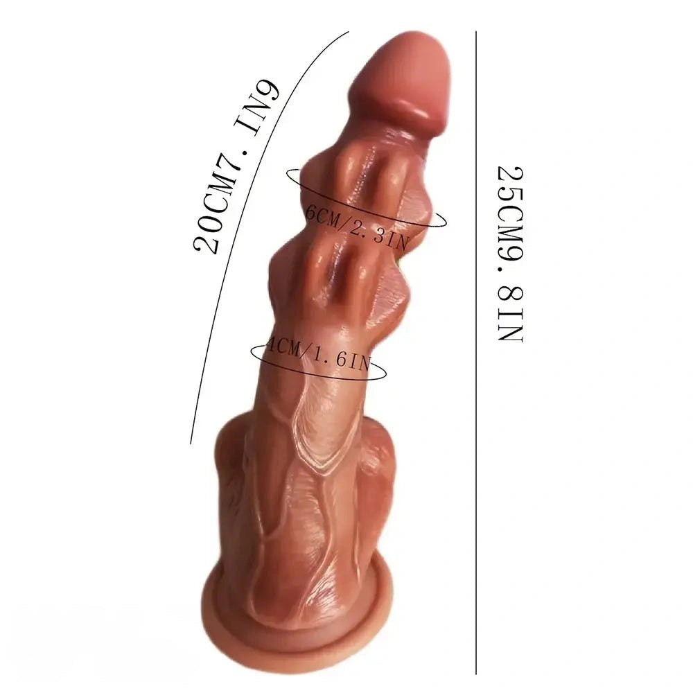 Double Layer Realistic Dildo 9.8 in - Lifelike Silicone Dildo