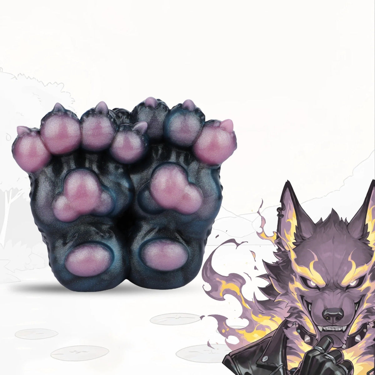 Double Paw Masturbator Midnight Blue - Male Masturbator Toy