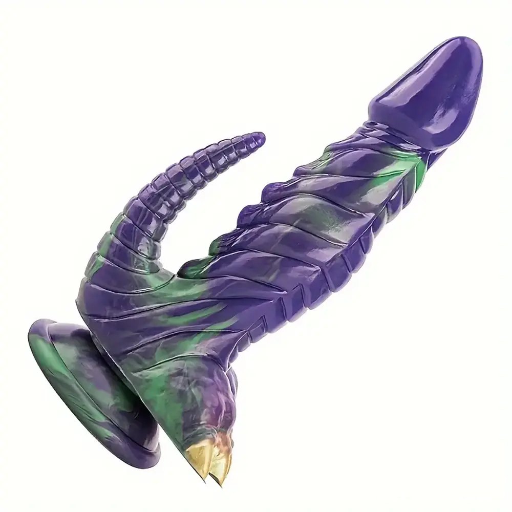 Dragon Claw Tail Fantasy Dildo - Purple Scale Design