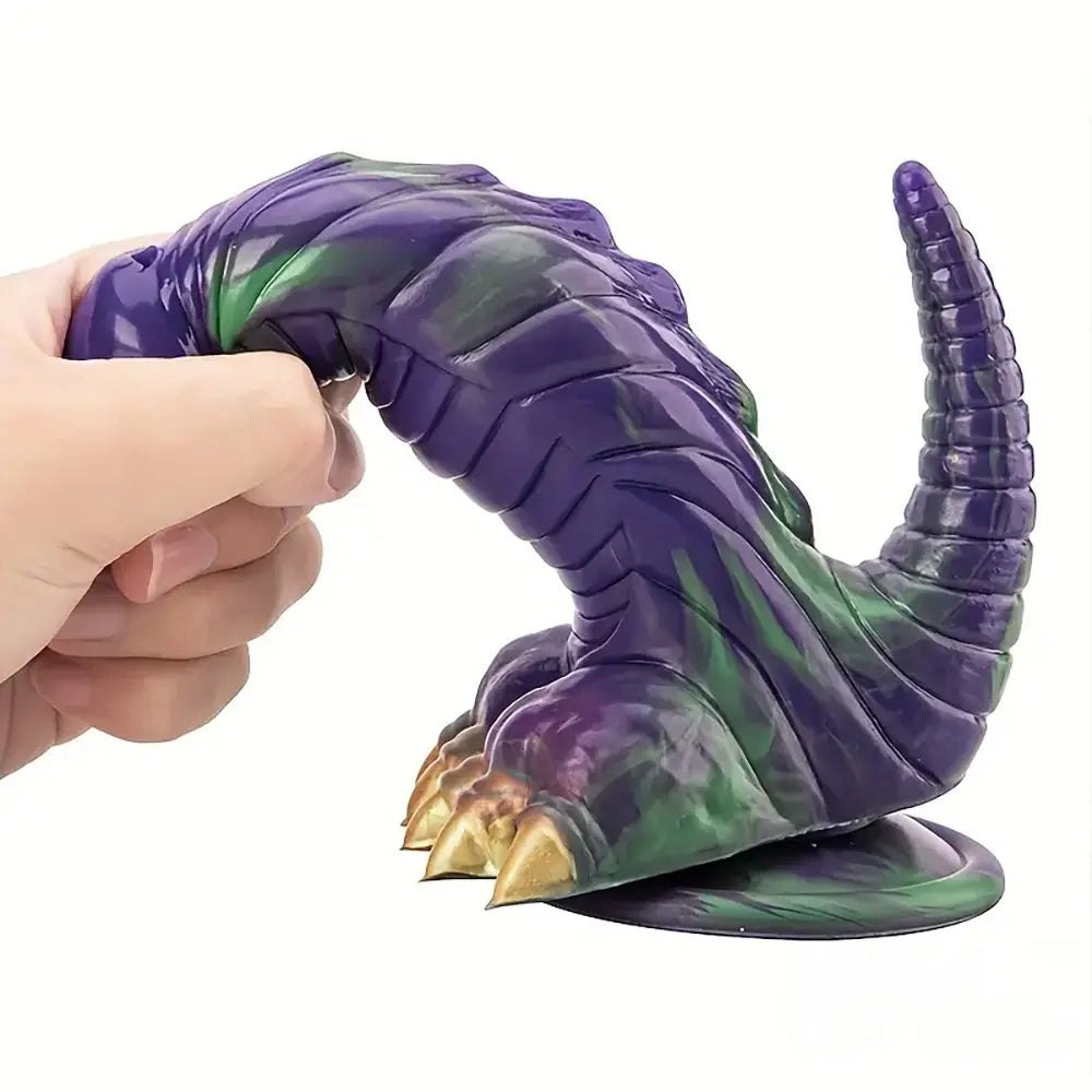 Dragon Claw Tail Fantasy Dildo - Purple Scale Design