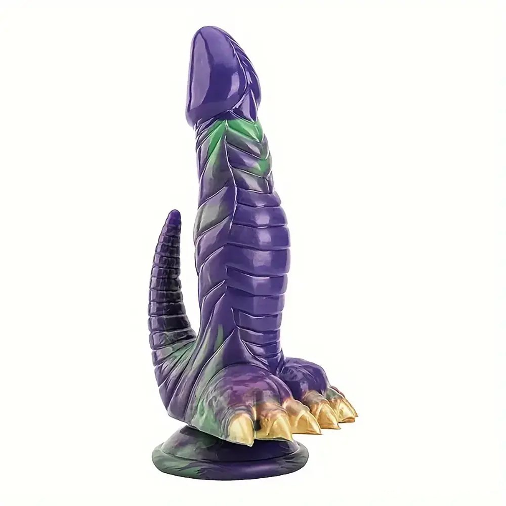 Dragon Claw Tail Fantasy Dildo - Purple Scale Design