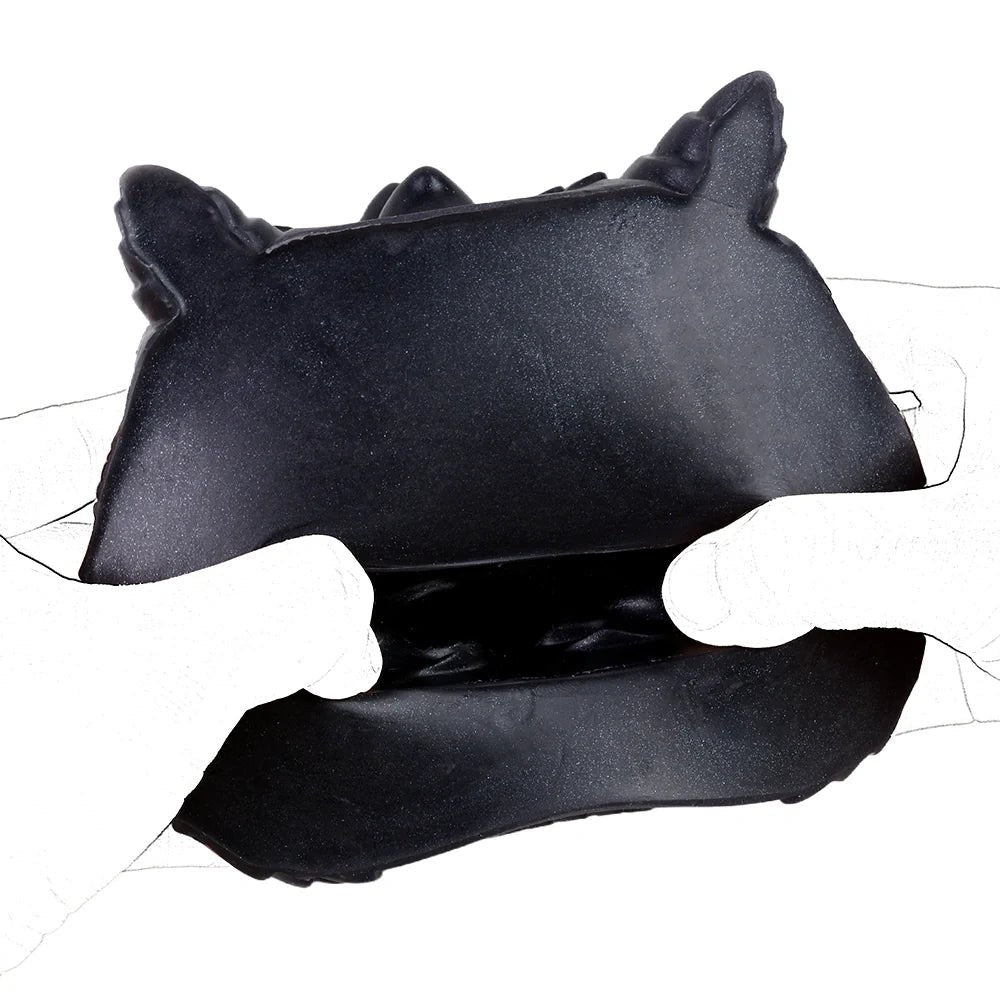 Dragon Head Onahole Black Red - Fantasy Stroker Onahole