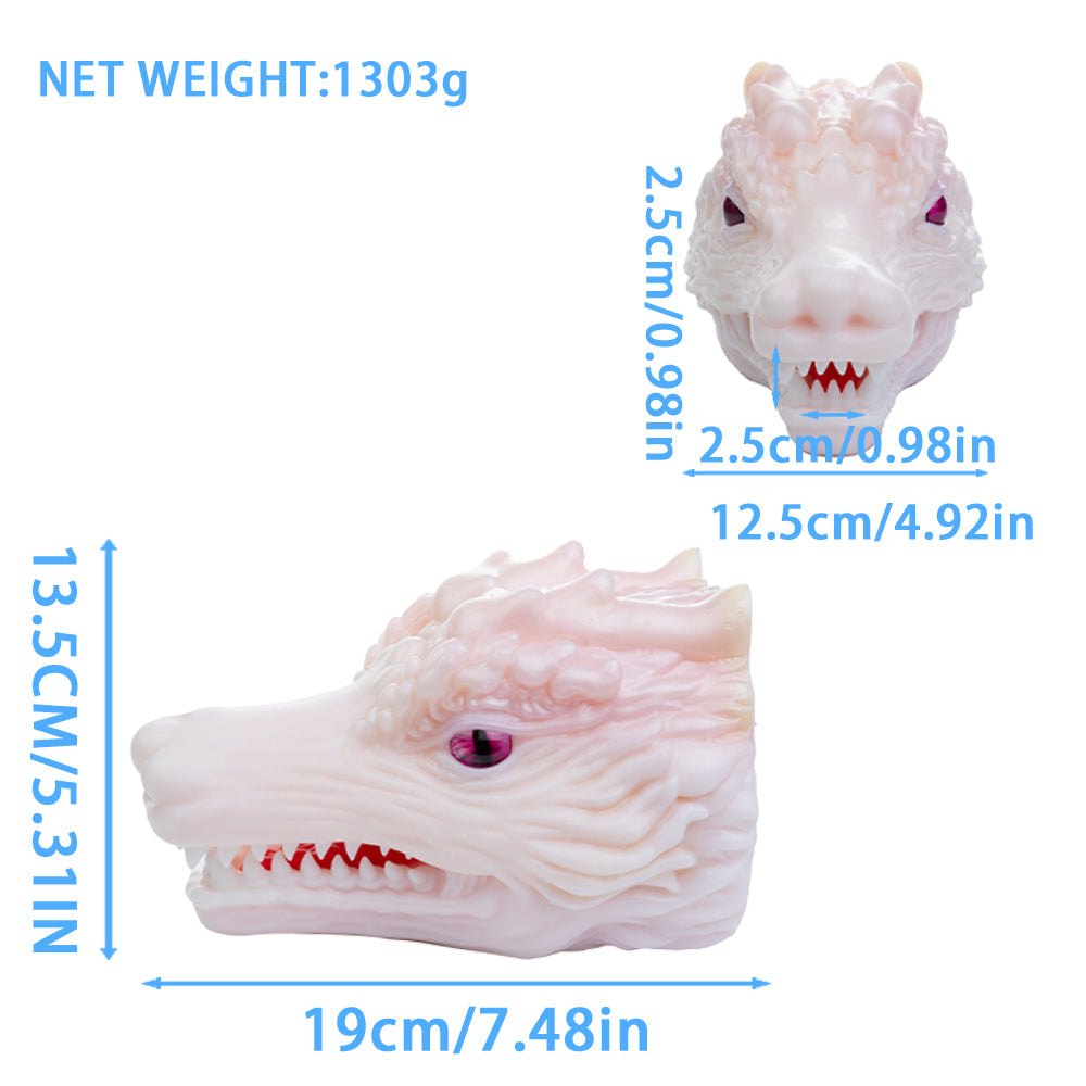 Dragon Head Onahole Pearl White - Fantasy Stroker Onahole