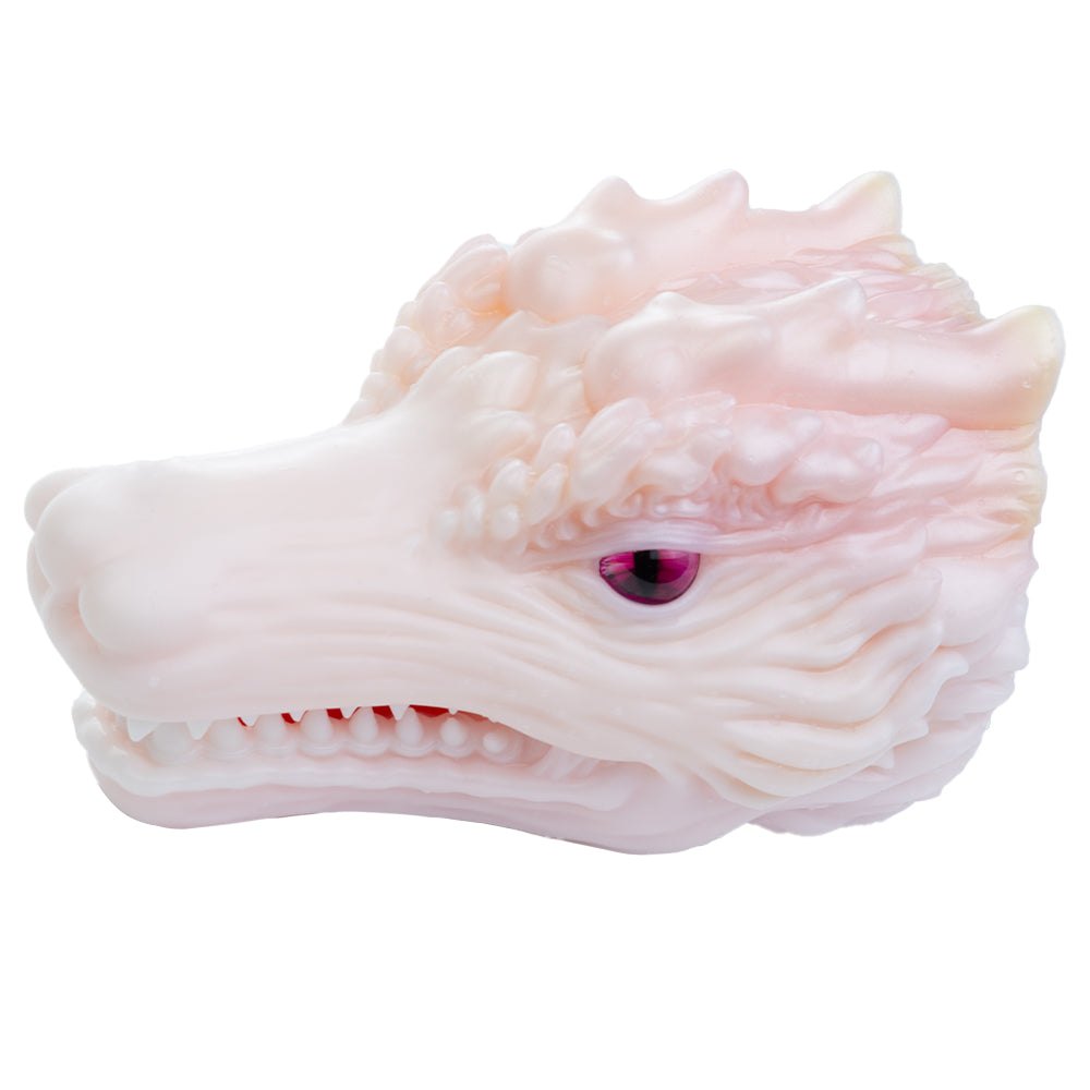 Dragon Head Onahole Pearl White - Fantasy Stroker Onahole
