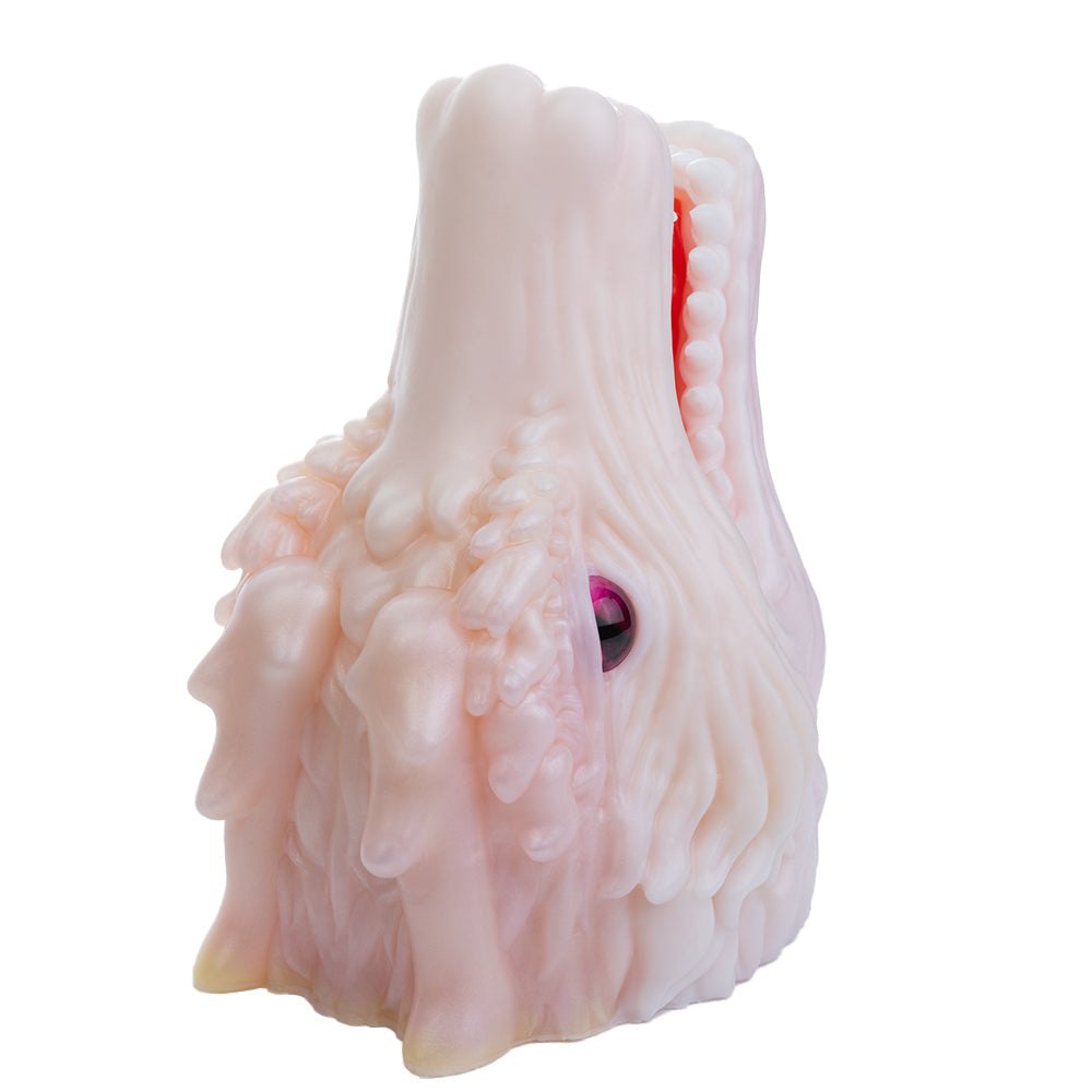 Dragon Head Onahole Pearl White - Fantasy Stroker Onahole