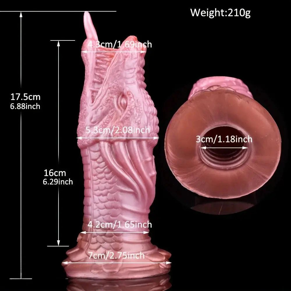 Dragon Head Fantasy Dildo 6.88in - Silicone Dragon Dildo