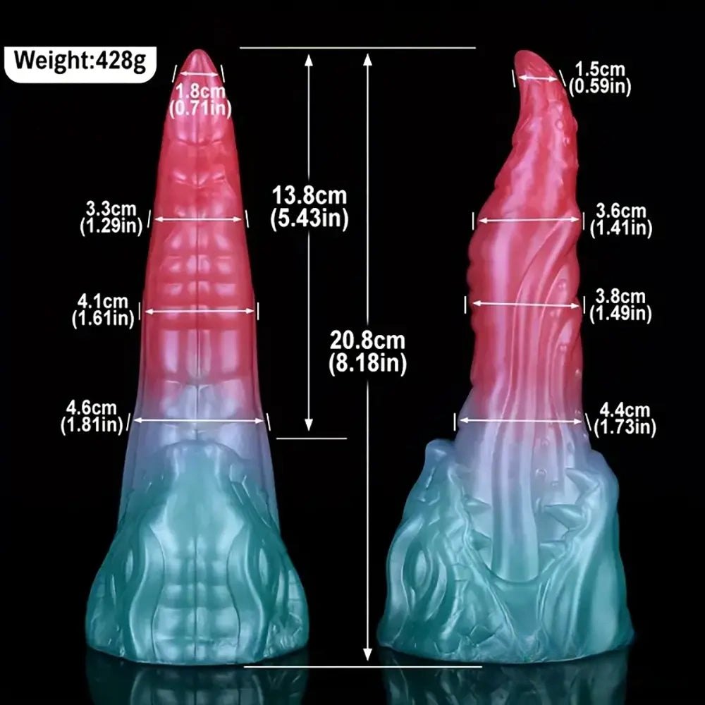 Dragon Head Silicone Dildo 8.18in - Fantasy Dragon Dildo