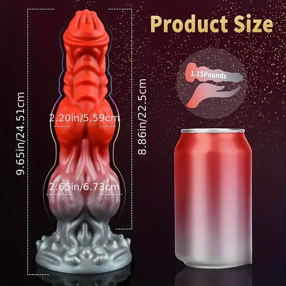Dragon Knot Fantasy Dildo 9.65in - Silicone Monster Dildo