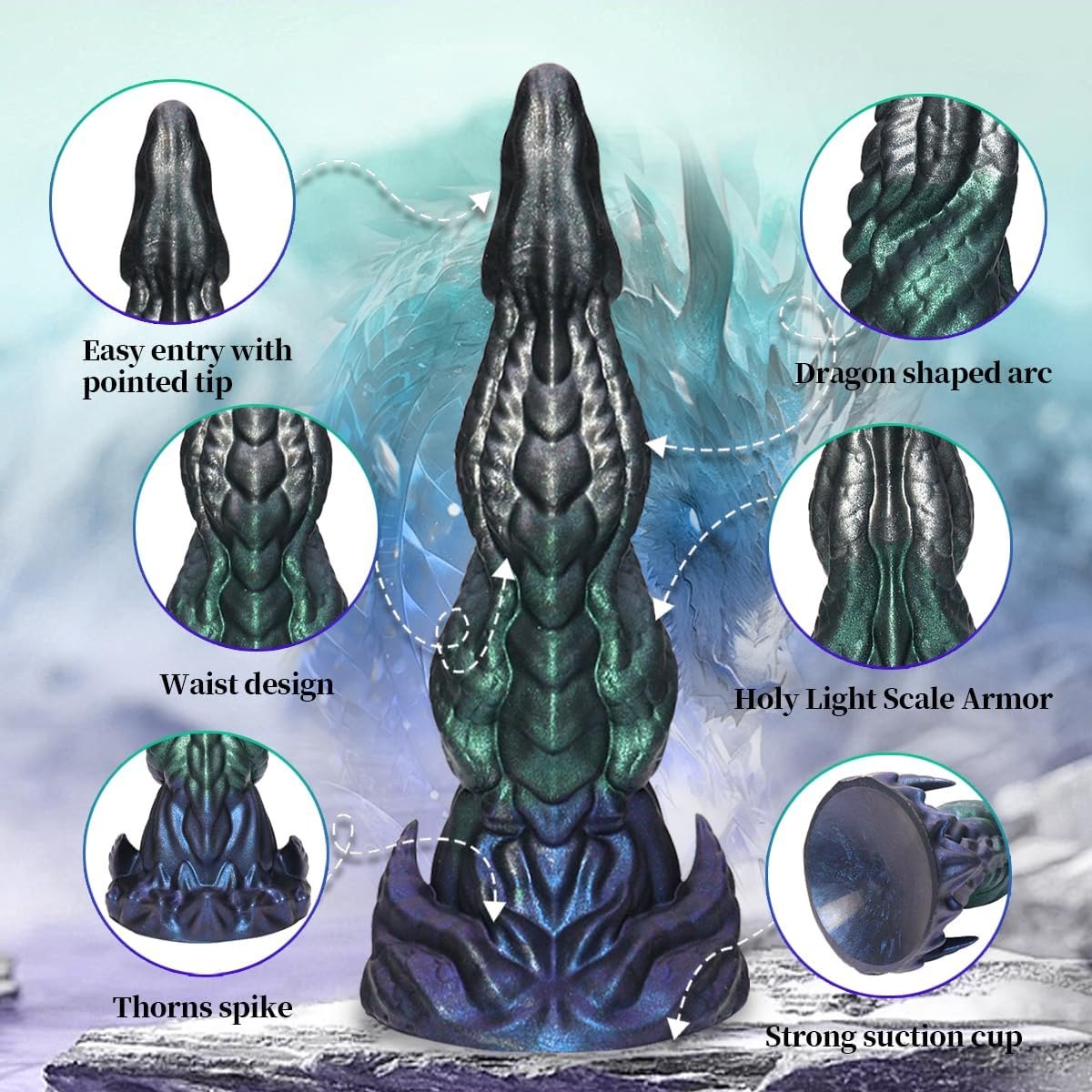 Dragon Knot Monster Fantasy Dildo - Twin Knot Dragon Dildo