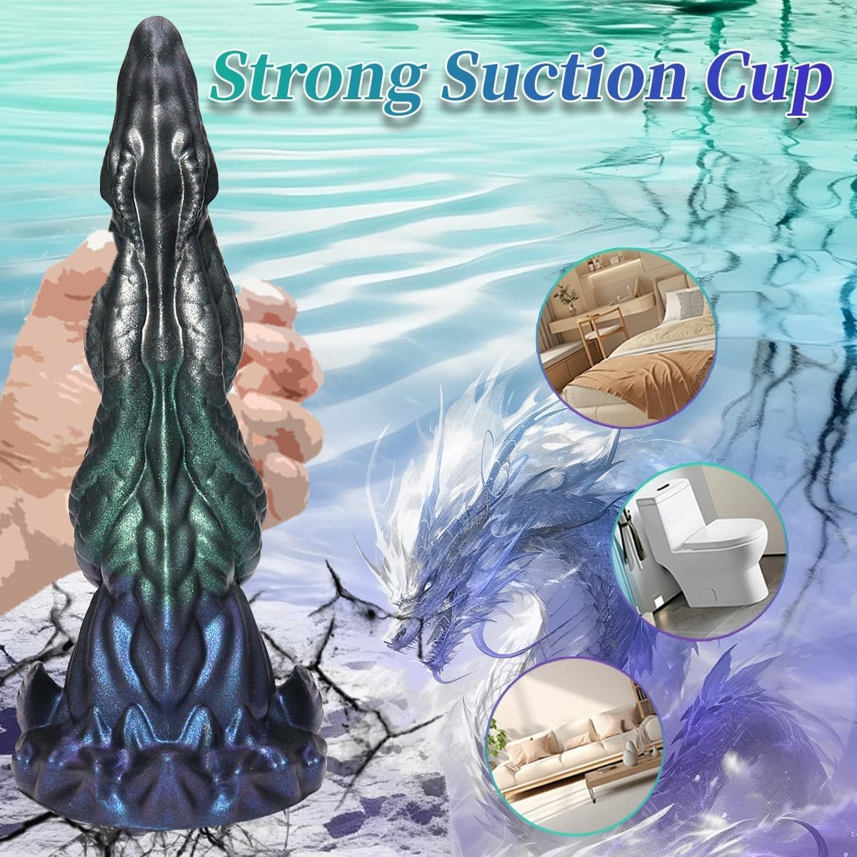 Dragon Knot Monster Fantasy Dildo - Twin Knot Dragon Dildo