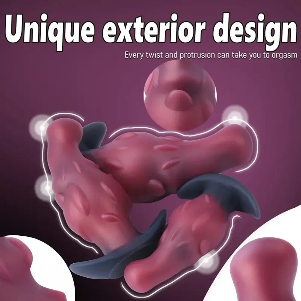 Dragon Ridge Anal Plug Set - Silicone Butt Plug 4 Sizes