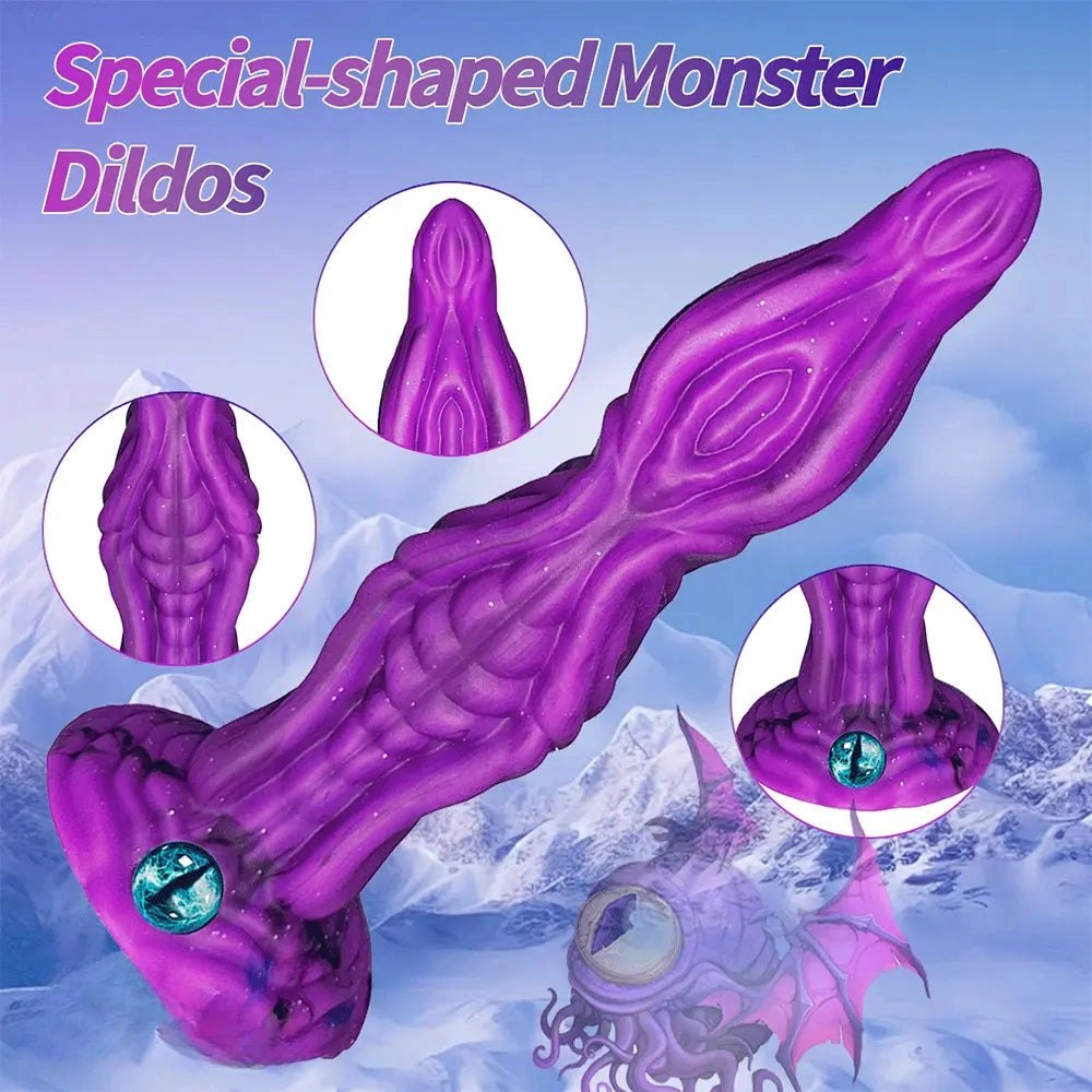 Dragon Ridge Fantasy Dildo - Purple Fantasy Monster Dildo