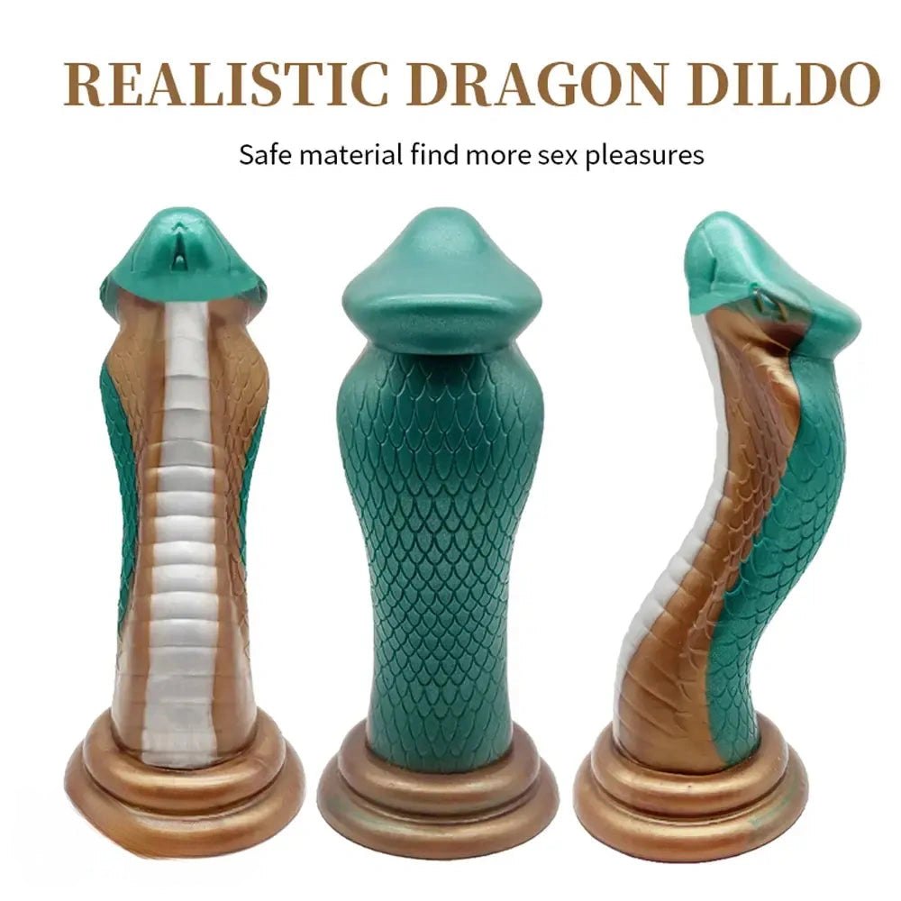 Dragon Scale Curved Fantasy Dildo - Silicone Dragon Fantasy Dildo
