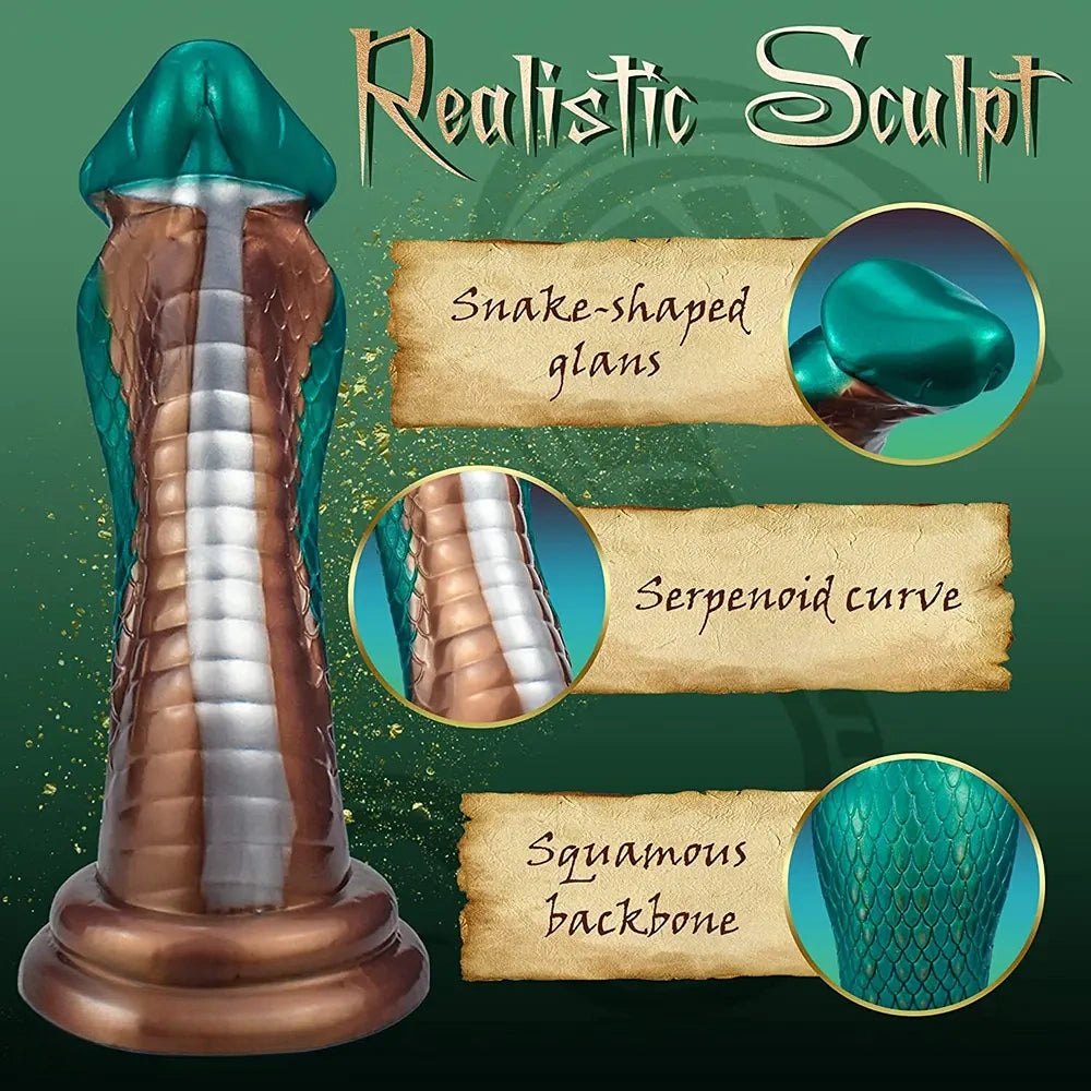 Dragon Scale Curved Fantasy Dildo - Silicone Dragon Fantasy Dildo