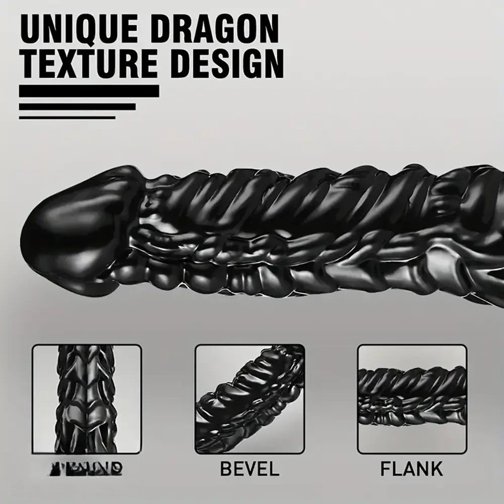 Dragon Scale Fantasy Dildo 9in - PVC Fantasy Creature Dildo