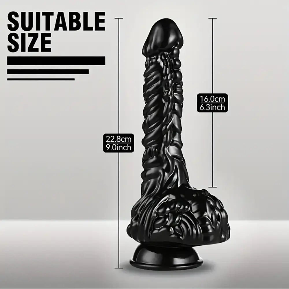 Dragon Scale Fantasy Dildo 9in - PVC Fantasy Creature Dildo