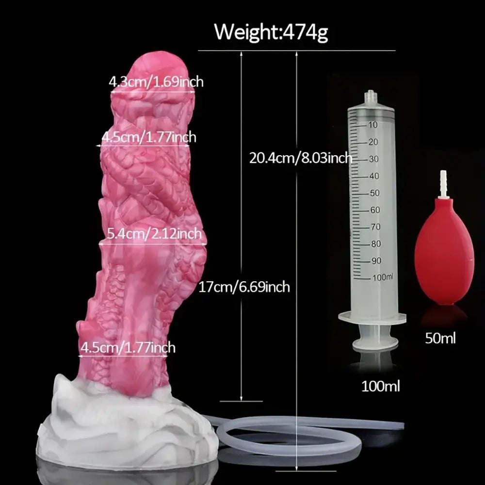 Dragon Scale Fantasy Dildo - Squirting Alien Dragon Dildo