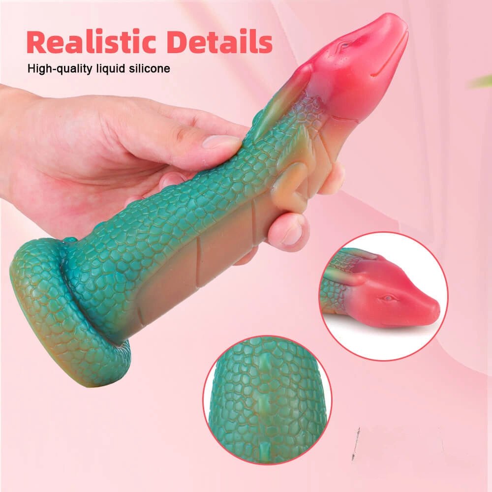 Dragon Scale Ombre Fantasy Dildo - Silicone Monster Dildo