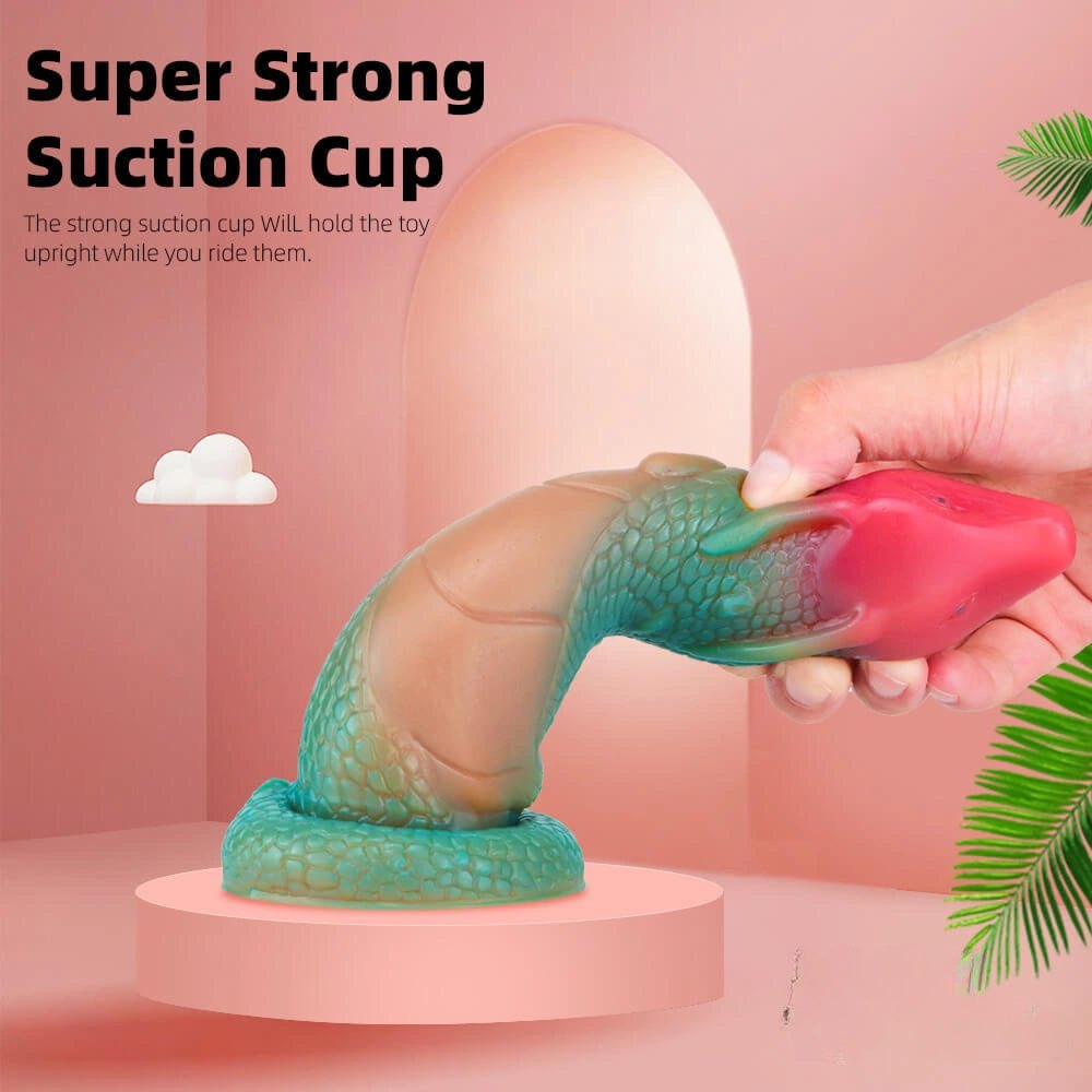 Dragon Scale Ombre Fantasy Dildo - Silicone Monster Dildo