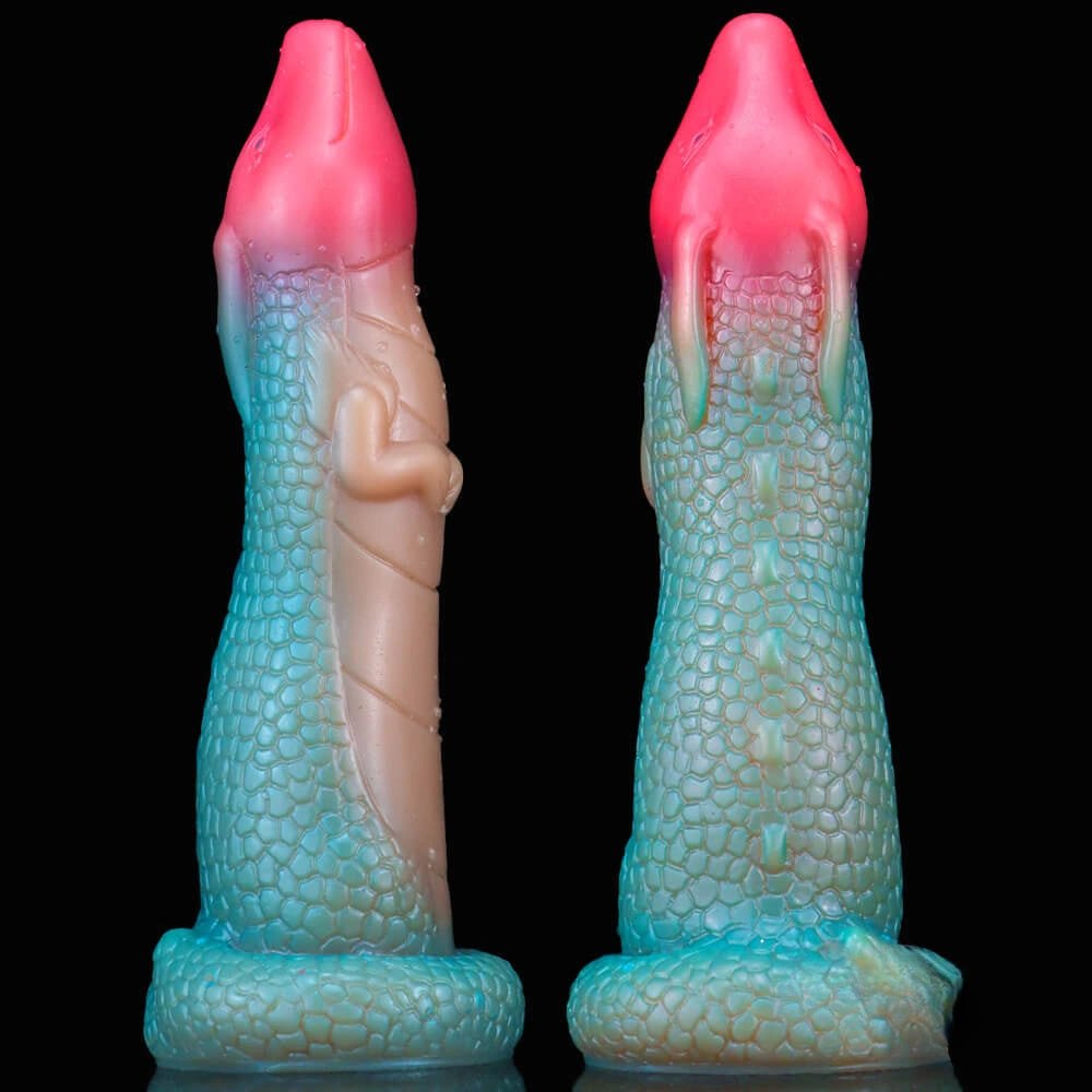Dragon Scale Ombre Fantasy Dildo - Silicone Monster Dildo