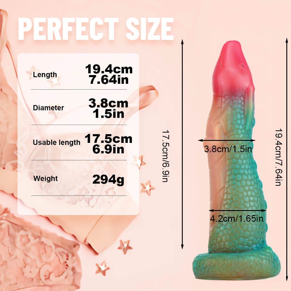 Dragon Scale Ombre Fantasy Dildo - Silicone Monster Dildo
